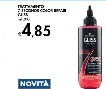 Bennet Schwarzkopf Gliss Trattamento 7 Seconds Color Repair offerta
