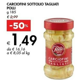Bennet Polli Carciofini Sottolio Tagliati 185 G(ml) offerta