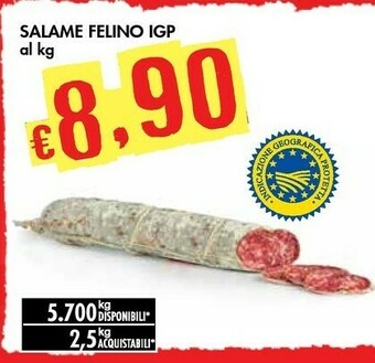 Bennet Salame Felino Igp offerta