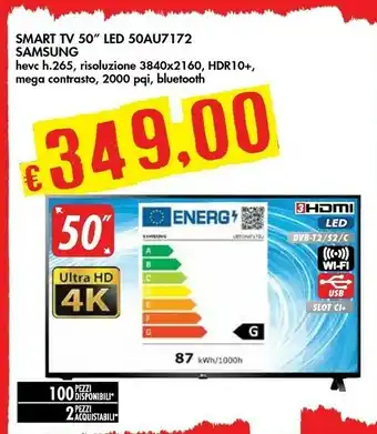 Bennet Samsung Tv Led 50au7172 offerta