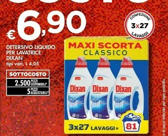 Bennet Dixan Detersivo Liquido Per Lavatrice offerta