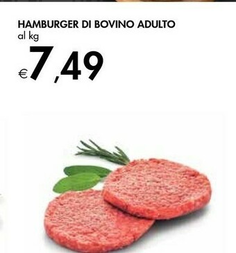 Hamburger Di Bovino Adulto
