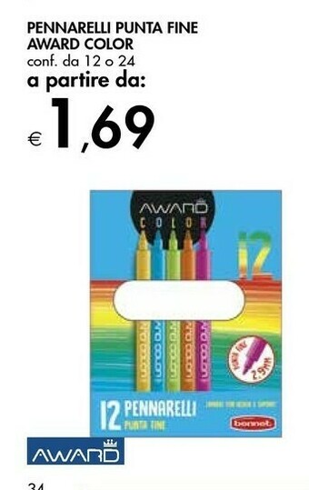 Bennet Award Pennarelli Punta Fine offerta
