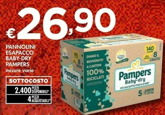 Bennet Pampers Pannolini Baby-dry offerta