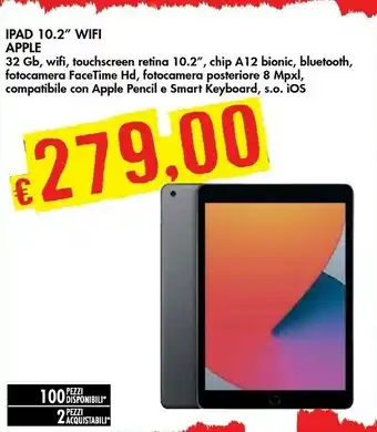 Bennet Apple IPad 32 GB 25,9 Cm (10.2") Wi-Fi 5 (802.11ac) IPadOS Oro offerta