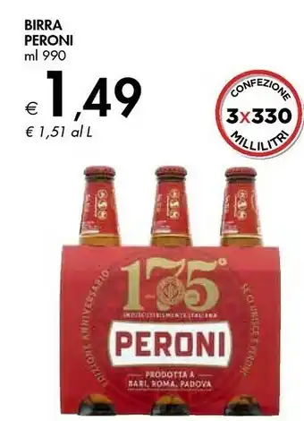 Bennet Peroni Birra 990 G(ml) offerta