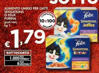Bennet Purina Alimento Umido Per Gatti Sensations offerta
