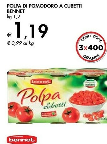 Bennet Bennet Polpa Di Pomodoro A Cubetti offerta