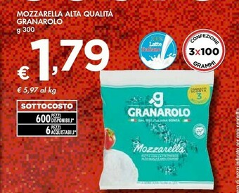 Bennet Granarolo Mozzarella Alta Qualità offerta