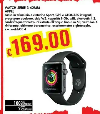 Bennet Apple Watch Sport 42mm OLED 3,81 Cm (1.5") Argento offerta