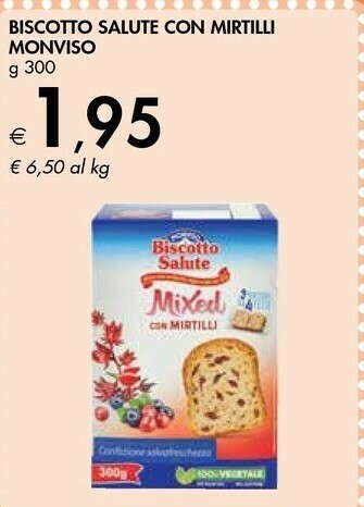 Bennet Monviso Biscotto Salute Con Mirtilli offerta