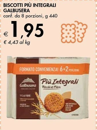 Bennet Galbusera Biscotti Piu Integrali offerta