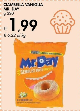 Bennet Mr. day Ciambella Vaniglia offerta