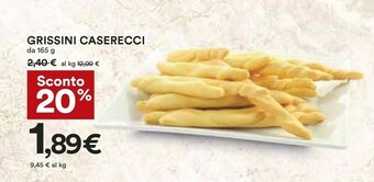 Coop Caserecci Grissini offerta
