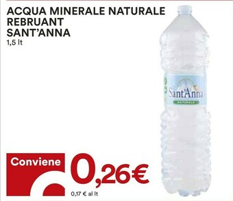 Coop Sant'anna Acqua Naturale Sorgente Rebruant 1500 G(ml) offerta
