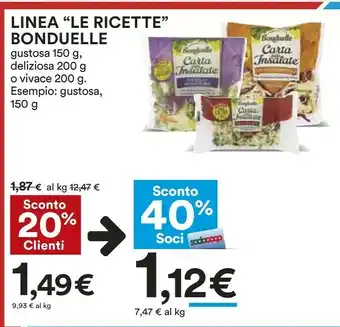 Coop Bonduelle Le Ricette Gustosa offerta