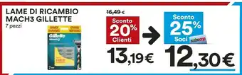 Coop Gillette Lame Di Ricambio Mach3 7 Pezzi offerta