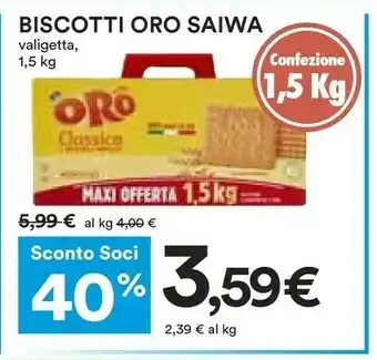 Coop Saiwa Biscotti Oro Valigetta offerta