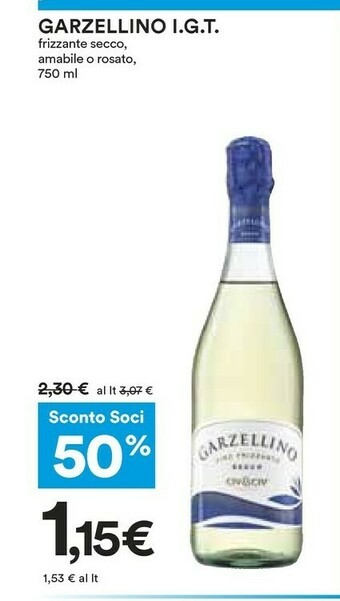 Coop Garzellino Vino Frizzante Amabile 750 G(ml) offerta
