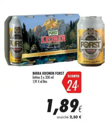 Coop Forst - Birra Kronen Speciale 330 G(ml) offerta