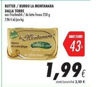 Coop Dalla torre Burro offerta