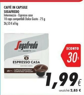 Coop Segafredo Caffè offerta