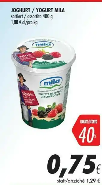 Coop Mila Yogurt offerta