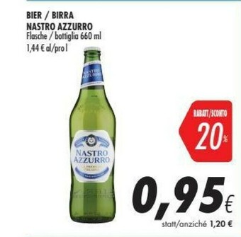 Coop Nastro Azzurro Birra 660 G(ml) offerta