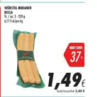 Coop Meraner Wurstel offerta