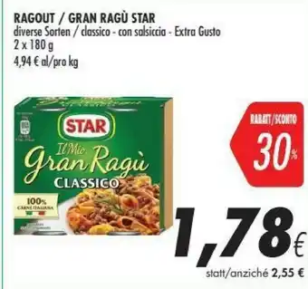 Coop Star Ragù offerta