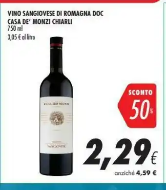 Coop Chiarli Vino rosso offerta
