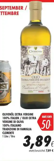 Clemente Olio Extra Vergine Di Oliva 1000 G(ml)
