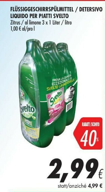 Coop Svelto Detersivo piatti offerta