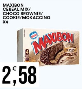 MAXIBON CEREAL MIX/ CHOCO BROWNIE/ COOKIE/MOKACCINO X4
