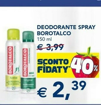 Esselunga Borotalco Deodorante Spray offerta