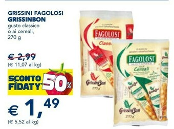 Grissin Bon - Fagolosi Con Cereali 270 G(ml)