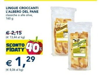Esselunga L'albero del pane Lingue Croccanti Farro 160 G(ml) offerta
