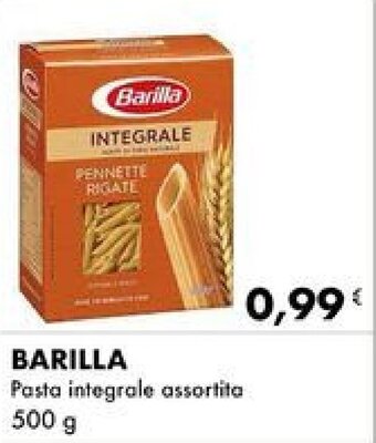 Iper Tosano BARILLA Pasta integrale assortita 500 g offerta