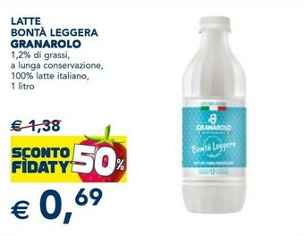 Esselunga Granarolo Bontà Leggera Latte Parzialmente Scremato A Lunga Conservazione offerta