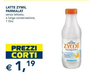 Esselunga Parmalat Zymil Latte Intero Alta Digeribilità Senza Lattosio UHT 1000 G(ml) offerta