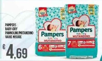 PAMPERS BABY-DRY PANNOLINI/MUTANDINO VARIE MISURE