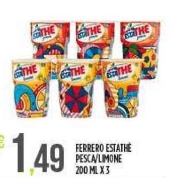 Supermercato Pollio FERRERO ESTATHÈ PESCA/LIMONE 200 ML X 3 offerta