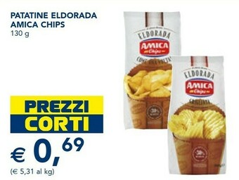 Esselunga Amica chips Patatine Eldorada Con Olio Di Oliva 130 G(ml) offerta