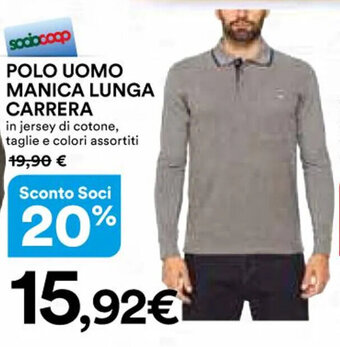 Ipercoop POLO UOMO MANICA LUNGA CARRERA offerta
