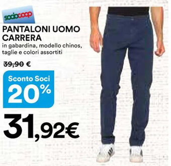Ipercoop PANTALONI UOMO CARRERA offerta