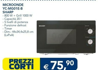 Esselunga Sharp Microonde YC-MG01E-B offerta
