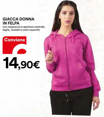 Ipercoop GIACCA DONNA IN FELPA offerta