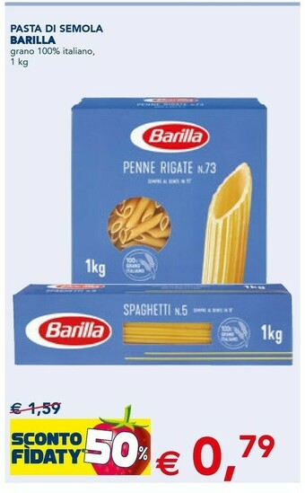 Esselunga Barilla Penne Rigate N°73 1000 G(ml) offerta