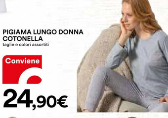 Ipercoop PIGIAMA LUNGO DONNA COTONELLA offerta