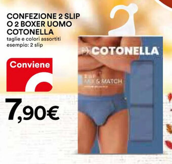Ipercoop CONFEZIONE 2 SLIP O 2 BOXER UOMO COTONELLA offerta